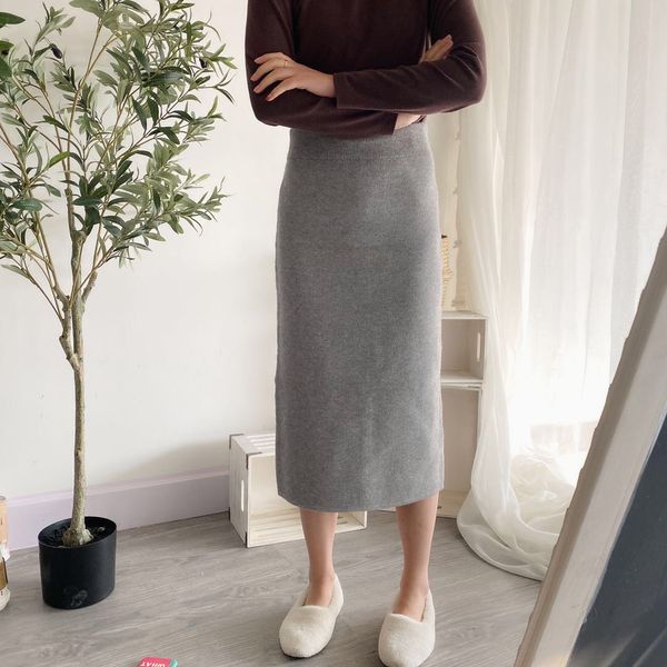 split 8628 wool hip wrap skirt elastic split high waist thin knitted half skirt women, Gray
split 8628 wool hip wrap skirt elastic split high waist thin knitted half skirt women, Gray