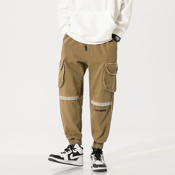 men's pants arrival street casual multi-pockets patchwork joggers cargo cotton fashion embroidery full trousers, Black
men's pants arrival street casual multi-pockets patchwork joggers cargo cotton fashion embroidery full trousers, Black