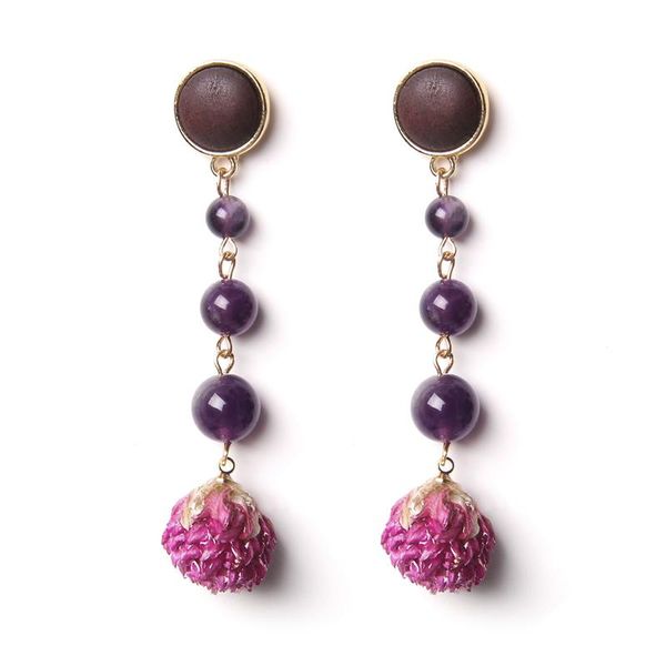 retro handmade dried flower charm earrings for women natural stone dangle rose plant elegant female eardrop exquisite jewelry & chandelier, Silver
retro handmade dried flower charm earrings for women natural stone dangle rose plant elegant female eardrop exquisite jewelry & chandelier, Silver