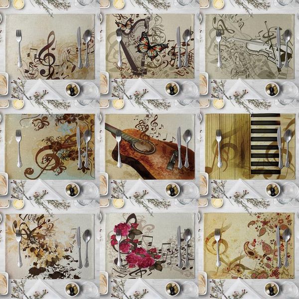 golden note pattern placemat coasters cello flower dining table mat cotton linen bowl cup mats kitchen pads home decor
golden note pattern placemat coasters cello flower dining table mat cotton linen bowl cup mats kitchen pads home decor