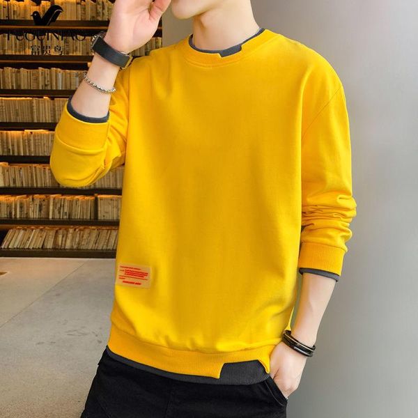 men's t-shirts spring and autumn long sleeved t-shirt sweater korean slim fit trend versatile round neck fake two pieces, White;black
men's t-shirts spring and autumn long sleeved t-shirt sweater korean slim fit trend versatile round neck fake two pieces, White;black