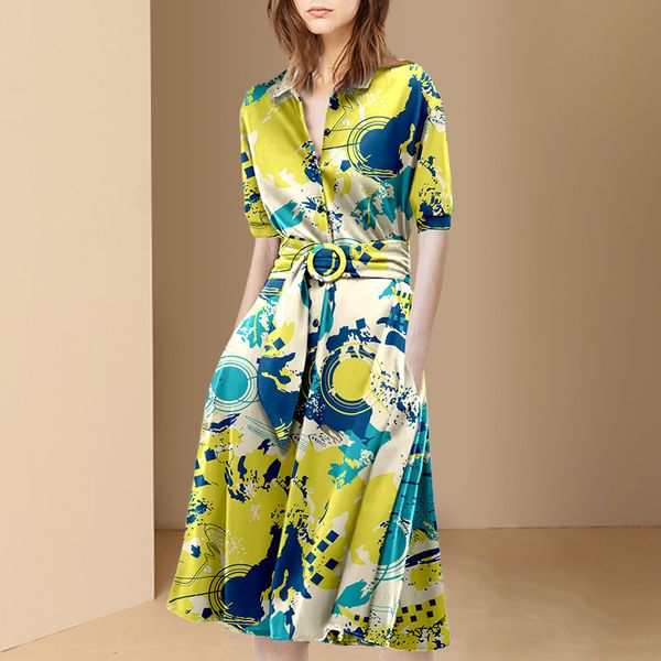 arrival women summer european runway designe turn down collar slim yellow print fashion belt work wear casual shirt dresses 210514, Black;gray
arrival women summer european runway designe turn down collar slim yellow print fashion belt work wear casual shirt dresses 210514, Black;gray