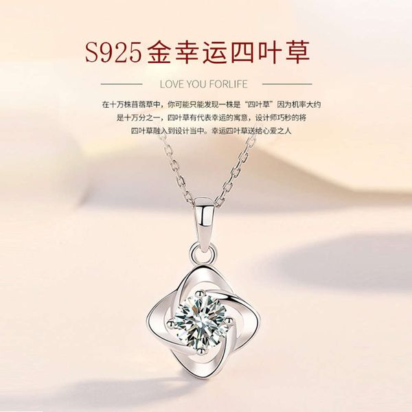 s925 silver necklace, female clavicle chain, valentine's day gift to girlfriend, clover pendant, lovers necklace, Black
s925 silver necklace, female clavicle chain, valentine's day gift to girlfriend, clover pendant, lovers necklace, Black