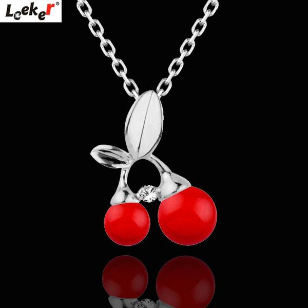 pendant necklaces leeker lovely cute red cherry necklace choker link chain for women jewelry accessories 651 lk8, Silver
pendant necklaces leeker lovely cute red cherry necklace choker link chain for women jewelry accessories 651 lk8, Silver