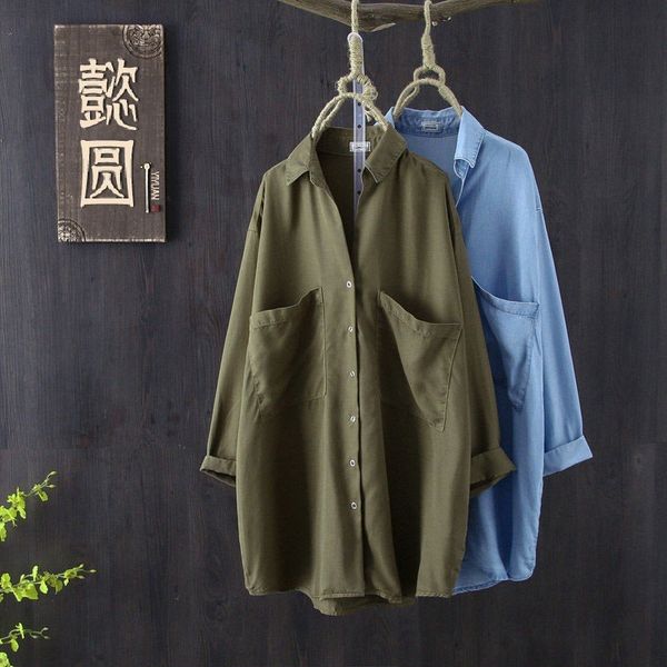 shorts spring autumn arts style women 3/4 sleeve loose shirt double pocket turn-down collar long casual blouses plus size m239 2co5, White;black
shorts spring autumn arts style women 3/4 sleeve loose shirt double pocket turn-down collar long casual blouses plus size m239 2co5, White;black