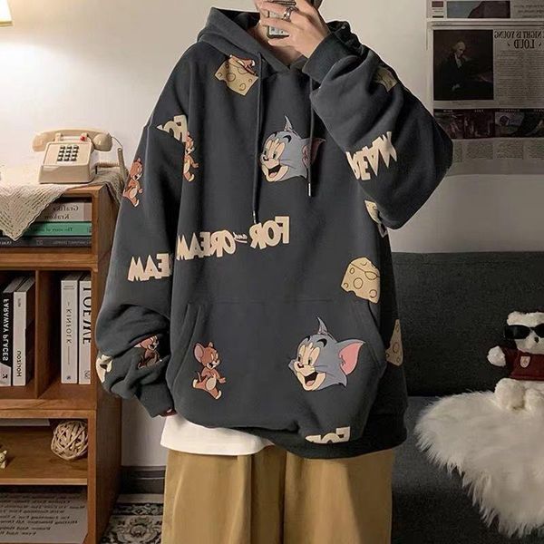 men's hoodies & sweatshirts oversized auttumn winter women hooded jacket hip-hop streetwear retro clothes casual pullovers sweatshirt, Black
men's hoodies & sweatshirts oversized auttumn winter women hooded jacket hip-hop streetwear retro clothes casual pullovers sweatshirt, Black