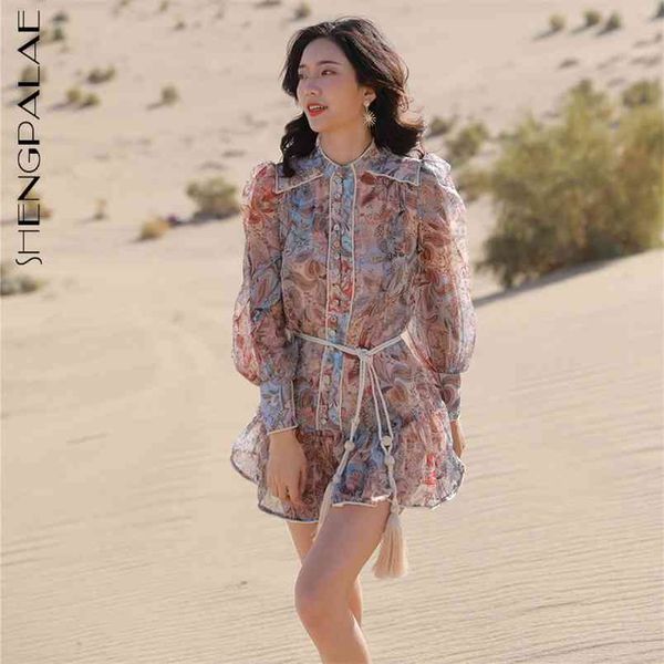 printed beach derss women's summer stand collar single breasted long sleeve lace up tassel mini dresses tide 210427, White;black 
printed beach derss women's summer stand collar single breasted long sleeve lace up tassel mini dresses tide 210427, White;black