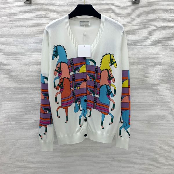 milan runway sweaters 2021 autumn v neck long sleeve print women's sweater high end jacquard cardigan designer sweater 0819-9, White;black
milan runway sweaters 2021 autumn v neck long sleeve print women's sweater high end jacquard cardigan designer sweater 0819-9, White;black