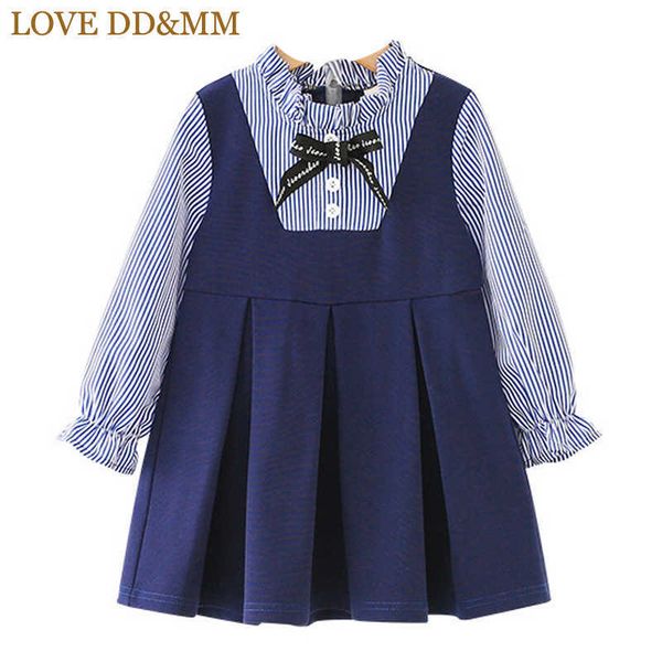 love dd&mm girls dresses autumn children's clothing girl temperament fresh striped long-sleeved fake two-piece dress 210715, Red;yellow
love dd&mm girls dresses autumn children's clothing girl temperament fresh striped long-sleeved fake two-piece dress 210715, Red;yellow
