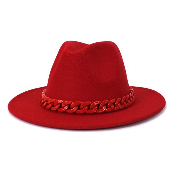 wide brim hats summer suger color chain felt hat women men wool jazz fedora panama trilby cap trend gambler wholesale, Blue;gray
wide brim hats summer suger color chain felt hat women men wool jazz fedora panama trilby cap trend gambler wholesale, Blue;gray