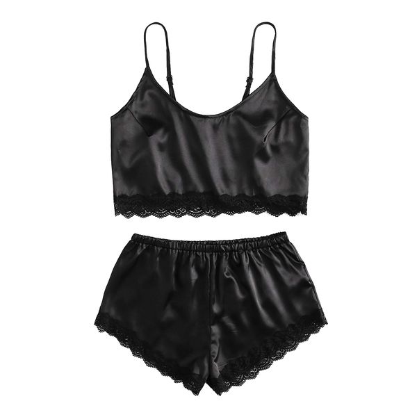 women satin gauze lingerie sets elegant sling sleepwear pyjamas babydolls comfortable homewear nightwear temptation, Black;white
women satin gauze lingerie sets elegant sling sleepwear pyjamas babydolls comfortable homewear nightwear temptation, Black;white