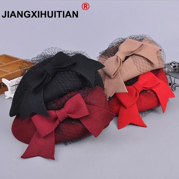 stingy brim hats 2021 elegant winter 100% australian wool felt fedora red black wedding women female bow berets caps pillbox hat chapeau, Blue;gray
stingy brim hats 2021 elegant winter 100% australian wool felt fedora red black wedding women female bow berets caps pillbox hat chapeau, Blue;gray