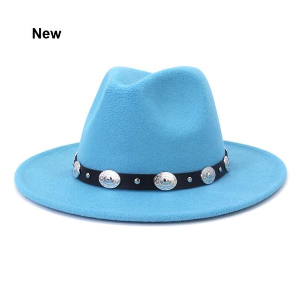 wide brim hats british style metal belt vintage hat lady jazz panama woollen fedora women men cowboy caps, Blue;gray
wide brim hats british style metal belt vintage hat lady jazz panama woollen fedora women men cowboy caps, Blue;gray