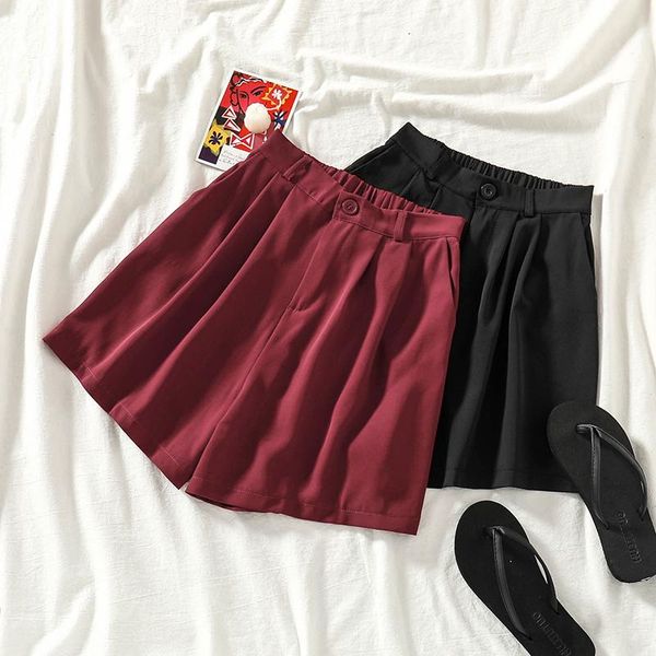 women's shorts summer 20220 hong kong style ins high waist slimming and straight cropped pants fashionable all-match suit, White;black
women's shorts summer 20220 hong kong style ins high waist slimming and straight cropped pants fashionable all-match suit, White;black