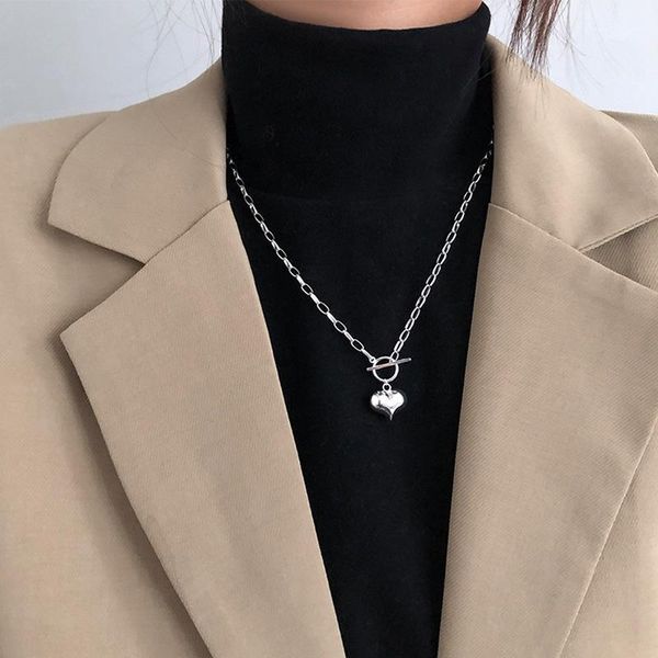 pendant necklaces silver plated simple heart necklace ot chain women's jewelry gift hip hop rock birthday
pendant necklaces silver plated simple heart necklace ot chain women's jewelry gift hip hop rock birthday