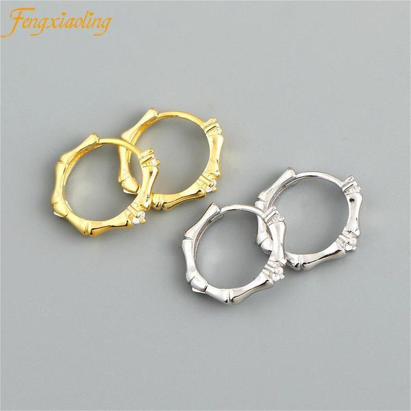 hoop & huggie 100% genuine 925 sterling silver bone with zircon earrings european american style simple round for women jewelry, Golden;silver
hoop & huggie 100% genuine 925 sterling silver bone with zircon earrings european american style simple round for women jewelry, Golden;silver