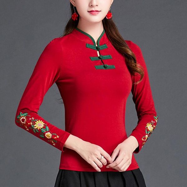 ethnic clothing cheongsam women's short 2021 autumn fashion cotton blend embroidery stand collar chinese style qipao skinny shirts wom, Red
ethnic clothing cheongsam women's short 2021 autumn fashion cotton blend embroidery stand collar chinese style qipao skinny shirts wom, Red