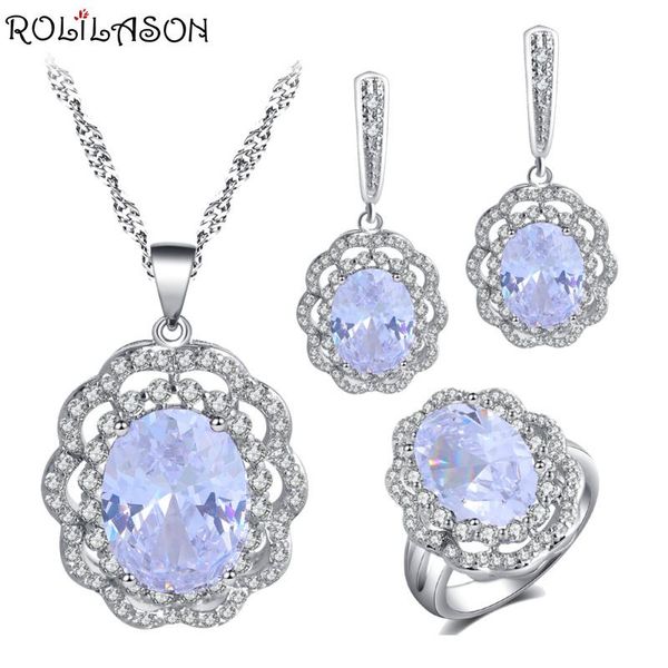 earrings & necklace rolilason flower shape design silver plated white crystal zircon ring wedding gift preferred for women js815
earrings & necklace rolilason flower shape design silver plated white crystal zircon ring wedding gift preferred for women js815