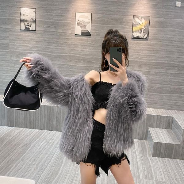 women's fur & faux fried street double-sided knitting 2021 young raccoon dog coat haining fashion off-season age reduction, Black
women's fur & faux fried street double-sided knitting 2021 young raccoon dog coat haining fashion off-season age reduction, Black