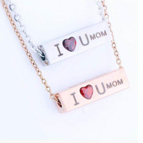 "i love u mom" belief luck necklaces & pendants engraved necklace women cz red heart pendant titanium charms chocker jewelry, Silver
"i love u mom" belief luck necklaces & pendants engraved necklace women cz red heart pendant titanium charms chocker jewelry, Silver