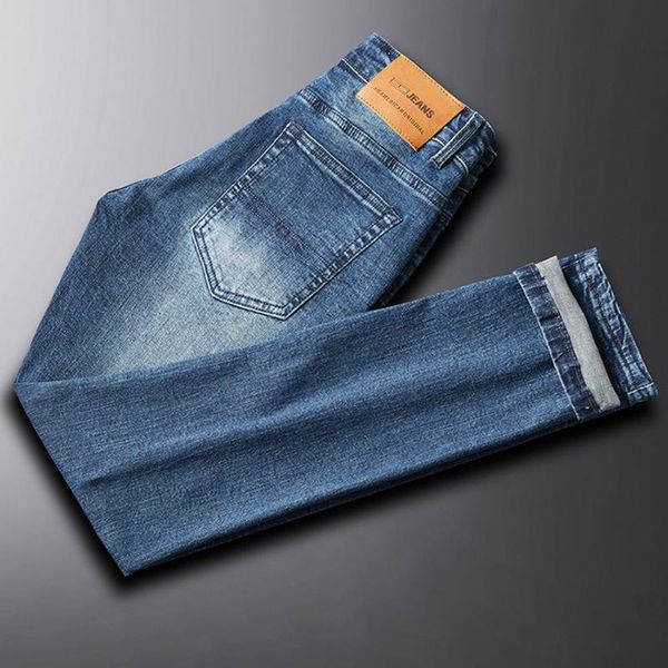 men's autumn jeans slim elastic us brands fashion business trousers classic style winter cotton denim pants, Blue
men's autumn jeans slim elastic us brands fashion business trousers classic style winter cotton denim pants, Blue