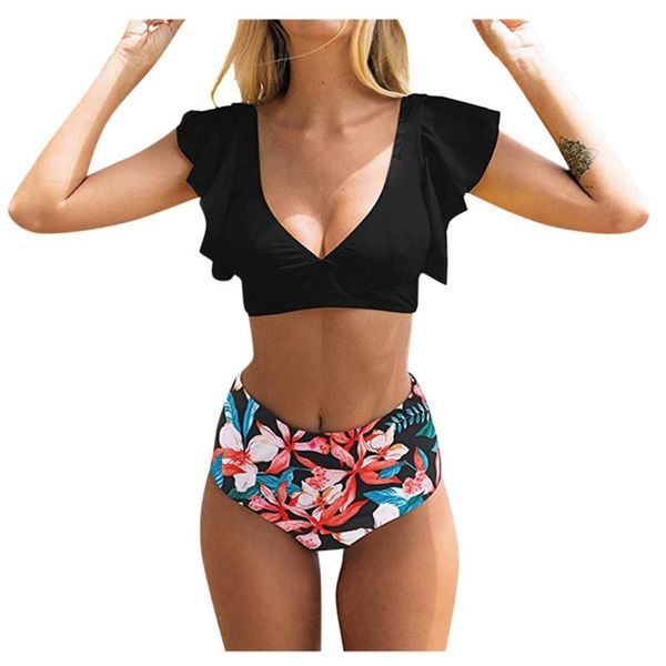 women high waist bikini push up bikinis print swimsuit female beachwear swimwear clothing ropa de mujer 2021 women's, White;black
women high waist bikini push up bikinis print swimsuit female beachwear swimwear clothing ropa de mujer 2021 women's, White;black