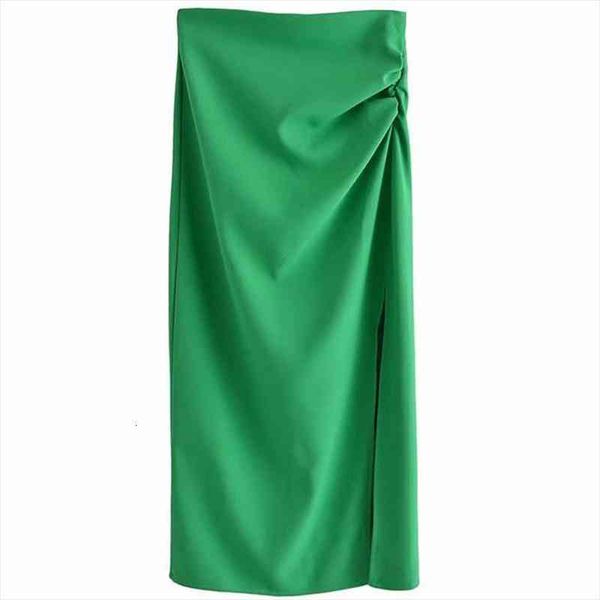 za summer zipper back ruched detail split side women casual straight skirt green high waist midi skirt female, Black
za summer zipper back ruched detail split side women casual straight skirt green high waist midi skirt female, Black