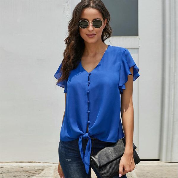 women's blouses & shirts fashion solid color plus size shirt 2021 summer v-neck short-sleeved knotted pullover top, White
women's blouses & shirts fashion solid color plus size shirt 2021 summer v-neck short-sleeved knotted pullover top, White