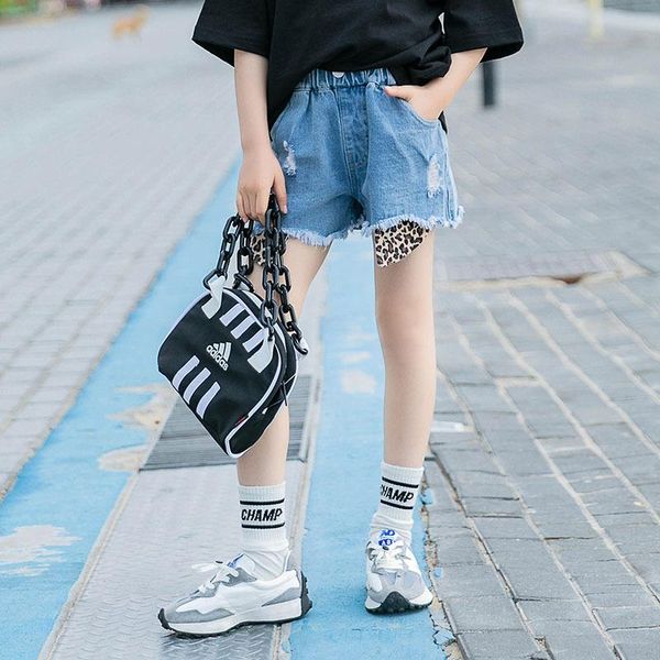 girls' shorts summer wear 2021 jeans loose korean children's foreign style pants 7-58, Black
girls' shorts summer wear 2021 jeans loose korean children's foreign style pants 7-58, Black