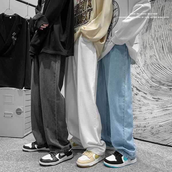 men's jeans white blue black baggy men fashion casual wide-leg streetwear loose hip-hop straight denim trousers mens pants
men's jeans white blue black baggy men fashion casual wide-leg streetwear loose hip-hop straight denim trousers mens pants