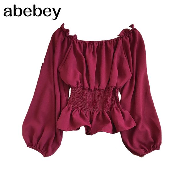 summer lantern sleeved chiffon women blouse and shirts solid slim slash neck ruffles lady outwear 210512, White
summer lantern sleeved chiffon women blouse and shirts solid slim slash neck ruffles lady outwear 210512, White