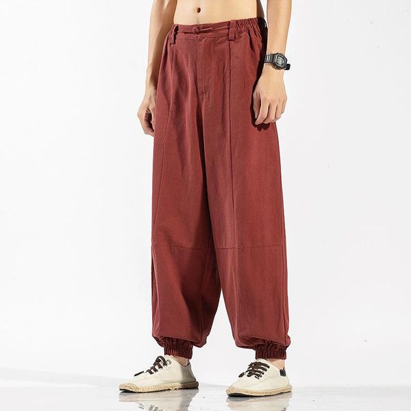 ethnic clothing retro linen pants men loose plus size chinese style wudang wide 5xl fashion bloomers casual martial arts training joggers, Red
ethnic clothing retro linen pants men loose plus size chinese style wudang wide 5xl fashion bloomers casual martial arts training joggers, Red