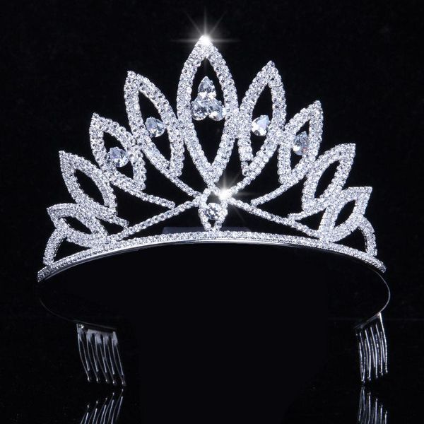 hair clips & barrettes bridal accessories high-grade zircon crown comb headdress shiny rhinestone leaf hq0200, Golden;silver
hair clips & barrettes bridal accessories high-grade zircon crown comb headdress shiny rhinestone leaf hq0200, Golden;silver