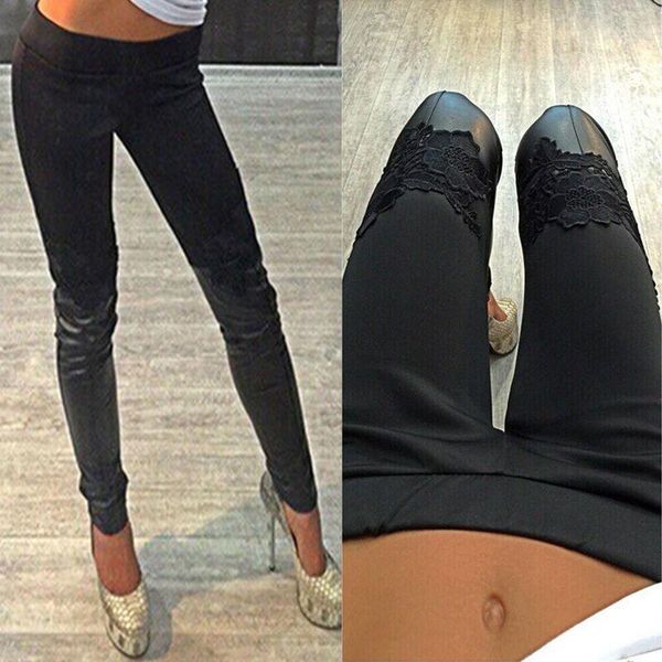 women's pants & capris brand women stylish regular slim fit lambskin leather trouser pencil pant lace floral patchwork hip push up legg, Black;white
women's pants & capris brand women stylish regular slim fit lambskin leather trouser pencil pant lace floral patchwork hip push up legg, Black;white