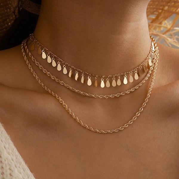 Punk Leaf Tassel Chain Choker Necklace 2021 Trendy Multilayer Gold Alloy Metal For Women Bohemain Jewelry Gift Pendant Necklaces, Silver
Punk Leaf Tassel Chain Choker Necklace 2021 Trendy Multilayer Gold Alloy Metal For Women Bohemain Jewelry Gift Pendant Necklaces, Silver