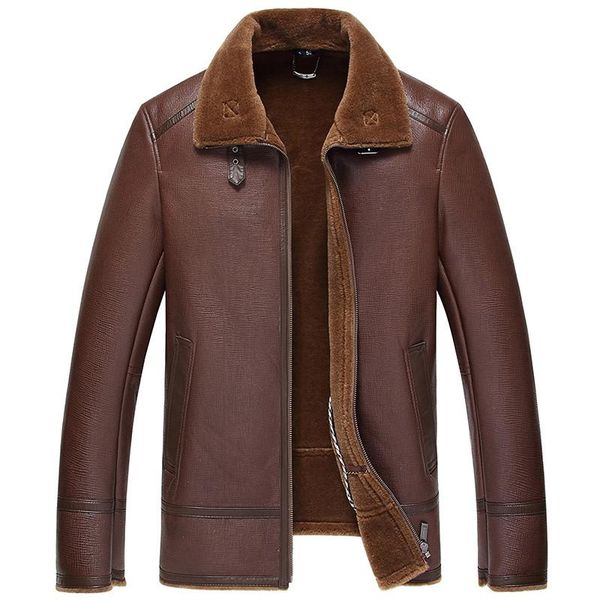 men's leather & faux genuine jacket natural wool fur coats winter men real sheepskin coat for plus size chaqueta hombre my1995, Black
men's leather & faux genuine jacket natural wool fur coats winter men real sheepskin coat for plus size chaqueta hombre my1995, Black