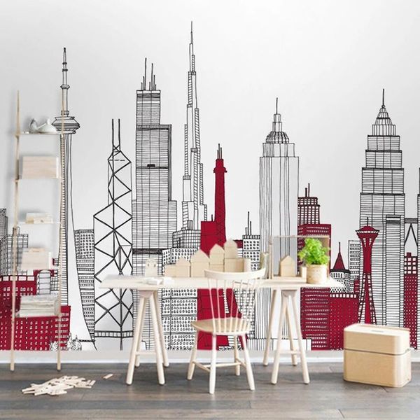 wallpapers personalized home decor wallpaper 3d mural simple hand-painted architectural building city tv background painting papel de pared
wallpapers personalized home decor wallpaper 3d mural simple hand-painted architectural building city tv background painting papel de pared