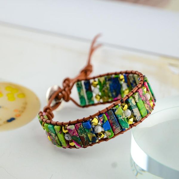 beaded, strands chakra bracelet jewelry handmade multi color natural stone tube beads leather wrap couples bracelets gifts, Black
beaded, strands chakra bracelet jewelry handmade multi color natural stone tube beads leather wrap couples bracelets gifts, Black