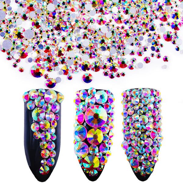 nail art decorations decor 3d glass rhinestones 1.3mm-10mm clear crystal ab flatback stones strass for woman manicure 1440pcs, Silver;gold
nail art decorations decor 3d glass rhinestones 1.3mm-10mm clear crystal ab flatback stones strass for woman manicure 1440pcs, Silver;gold