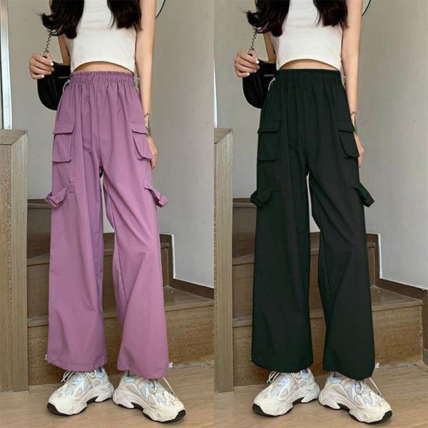 women's pants & capris cool cargo women harajuku punk casual straight elastic high waist trousers female 2021 street sweatpants, Black;white
women's pants & capris cool cargo women harajuku punk casual straight elastic high waist trousers female 2021 street sweatpants, Black;white