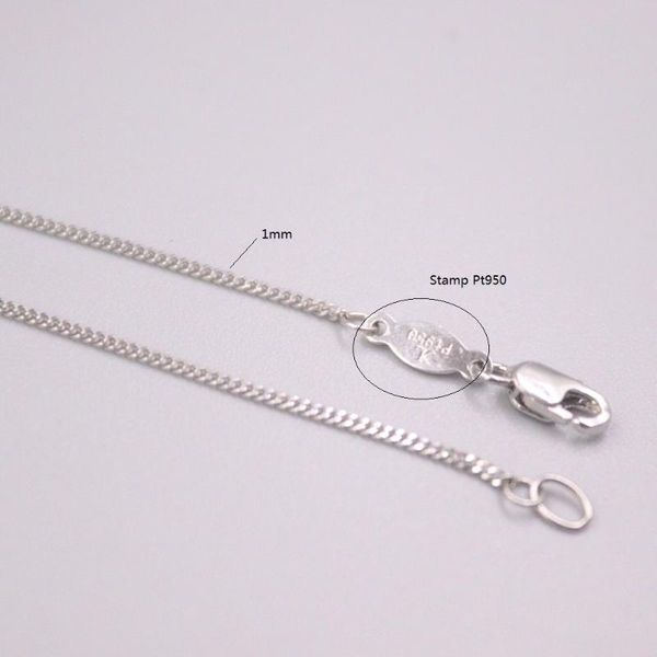 chains genuine real platinum 950 thin 1mm curb link chain necklace for woman 16inch stamp pt950, Silver
chains genuine real platinum 950 thin 1mm curb link chain necklace for woman 16inch stamp pt950, Silver