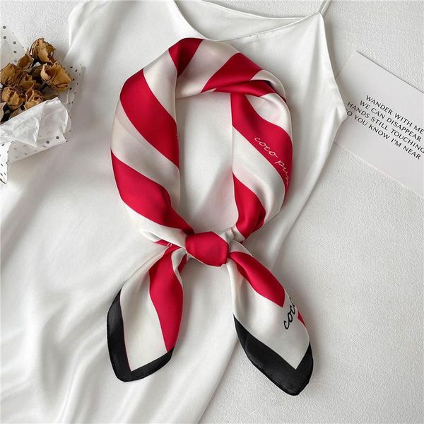 scarves silk satin square scarf women striped neckerchief female hair accessores bandana hijab 2021 summer luxury headscarves foulard, Blue;gray
scarves silk satin square scarf women striped neckerchief female hair accessores bandana hijab 2021 summer luxury headscarves foulard, Blue;gray