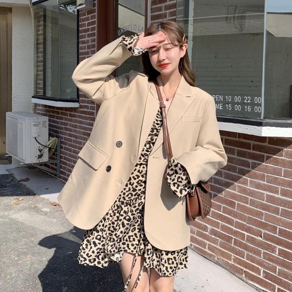 women's suits & blazers blazer women suit jacket autumn and winter loose-fitting casual veste femme, White;black
women's suits & blazers blazer women suit jacket autumn and winter loose-fitting casual veste femme, White;black