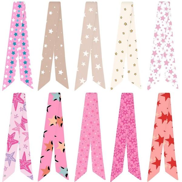 scarves silk small women fashion scarf hair bag handle five-pointed star print decoration tie multifunction hand ribbon 95*5 cm, Blue;gray
scarves silk small women fashion scarf hair bag handle five-pointed star print decoration tie multifunction hand ribbon 95*5 cm, Blue;gray