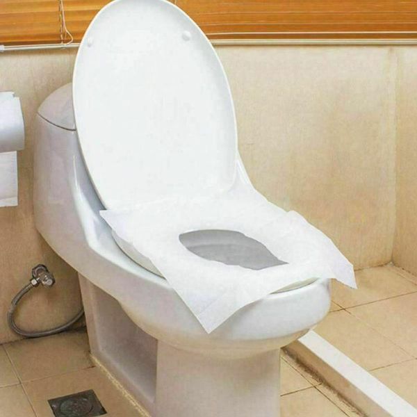 toilet seat covers 100pcs/box disposable paper cover flushable hygienic health camping aircraft white portable bathroom products
toilet seat covers 100pcs/box disposable paper cover flushable hygienic health camping aircraft white portable bathroom products