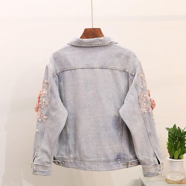 women's jackets designer brand women denim jacket embroidery beads floral single breasted pocket casual loose fit outwear, Black;brown
women's jackets designer brand women denim jacket embroidery beads floral single breasted pocket casual loose fit outwear, Black;brown