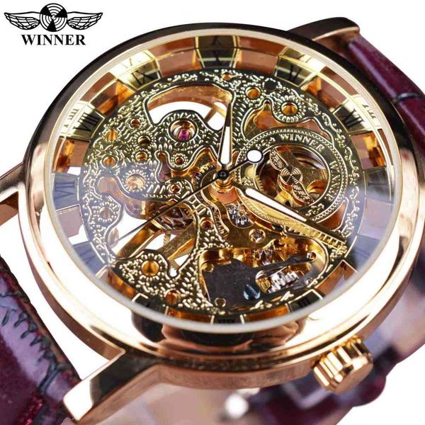 winner 8005winner men's mechanical watch fashion leisure roman hollow out manual, Slivery;brown
winner 8005winner men's mechanical watch fashion leisure roman hollow out manual, Slivery;brown
