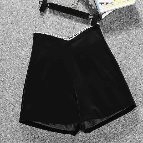 deat autumn winter high waist velvet shorts women ins outer wear western style slim beaded a-line black casual rc011 210323, White;black
deat autumn winter high waist velvet shorts women ins outer wear western style slim beaded a-line black casual rc011 210323, White;black