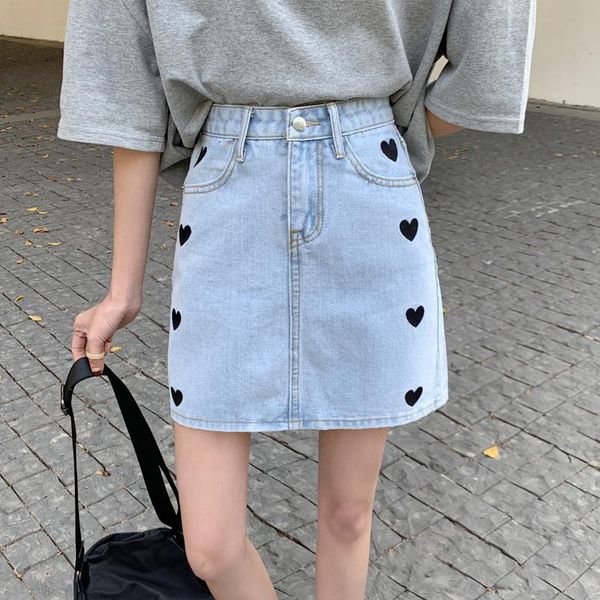 skirts love embroidered women high waist 5 color denim mini skirt summer jean school girls, Black
skirts love embroidered women high waist 5 color denim mini skirt summer jean school girls, Black