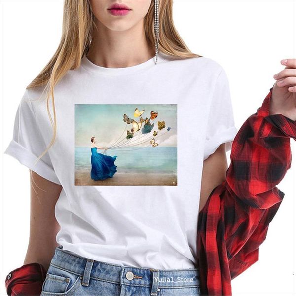 clothes funny surreal art women print tee femme vintage summer short sleeve female custom, White
clothes funny surreal art women print tee femme vintage summer short sleeve female custom, White
